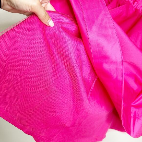 For Love & Lemons Clementine Poplin Babydoll Mini Dress Ruffle Cap Sleeve Pink M - Picture 7 of 13